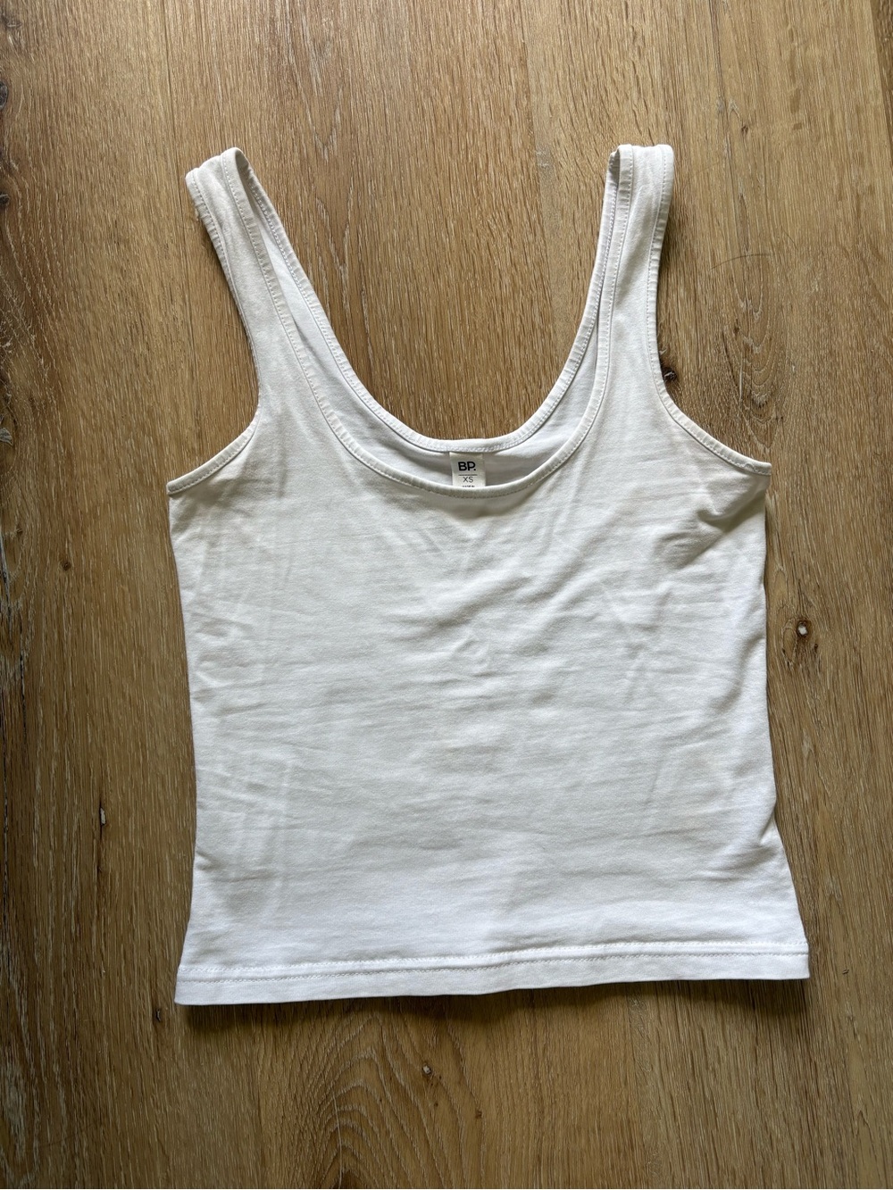 bp White Scoop Neck Tank Top